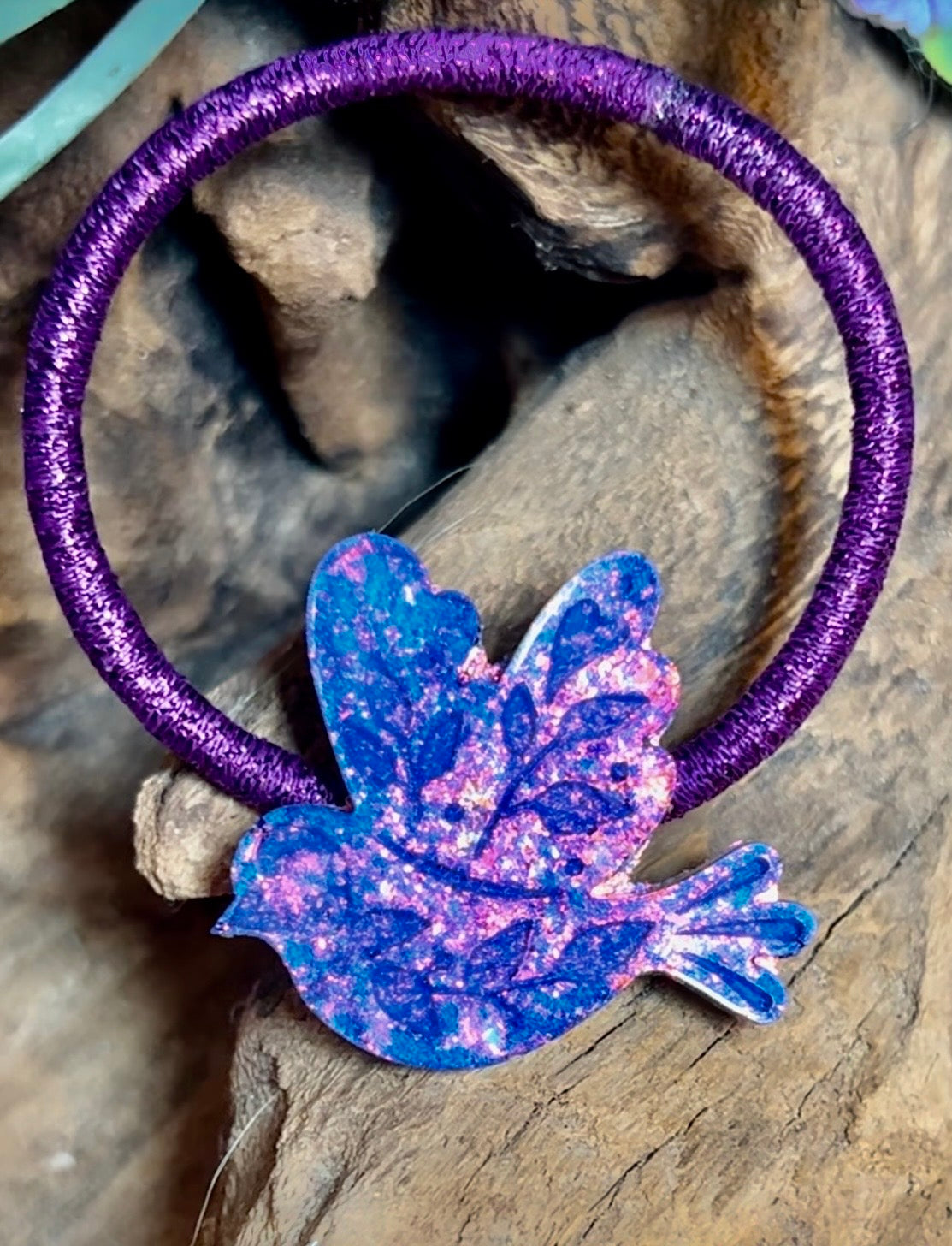 FOLK BIRD HAIR TIE - Red