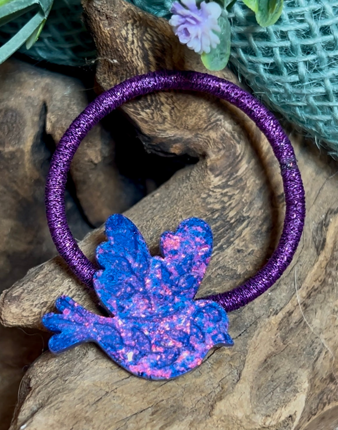 FOLK BIRD HAIR TIE - Red